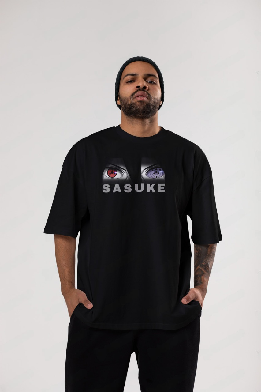 Sasuke Black Premium Dropshoulders Oversized T-Shirts