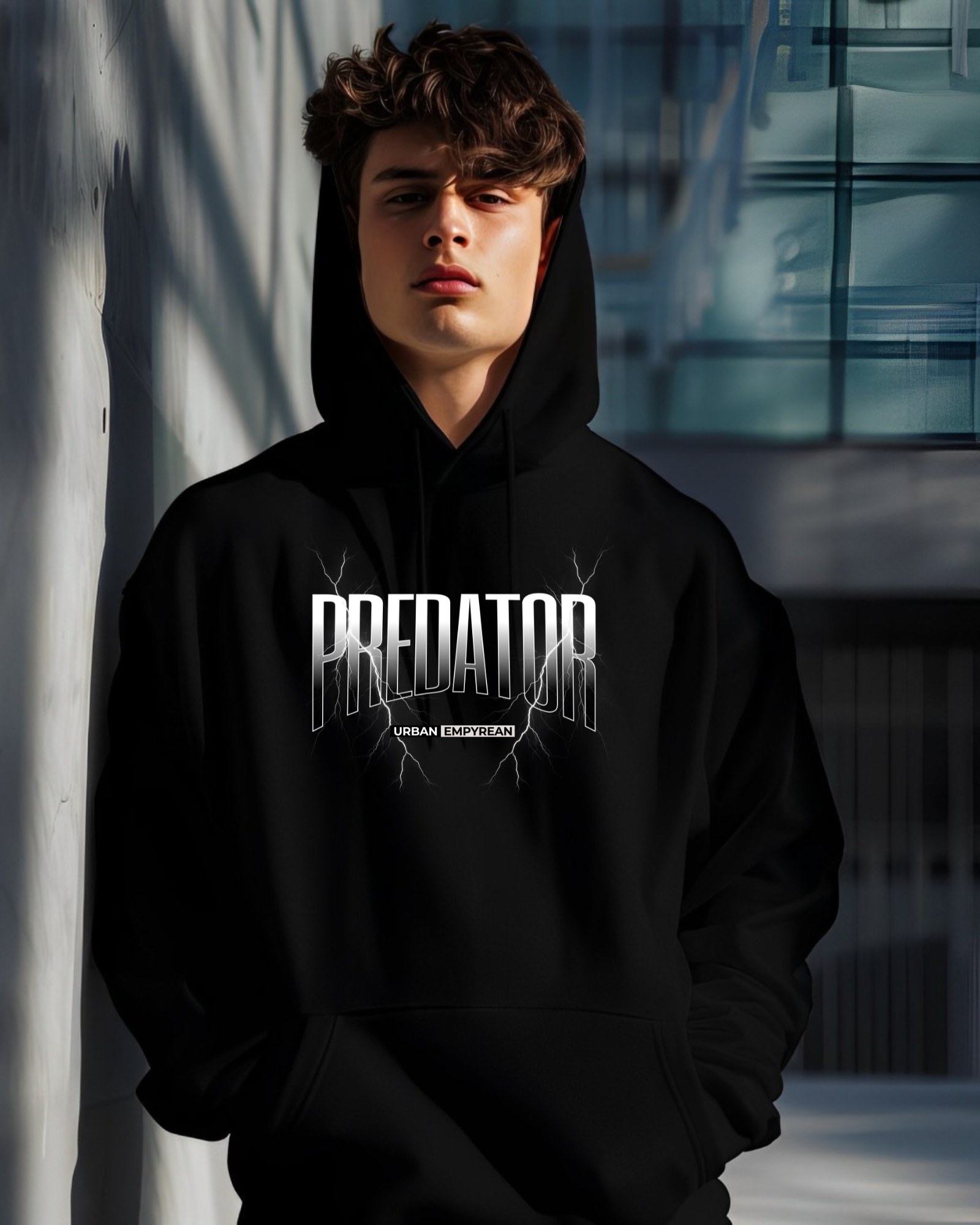 Oversized Premium Predator - Hoodie ( Black )