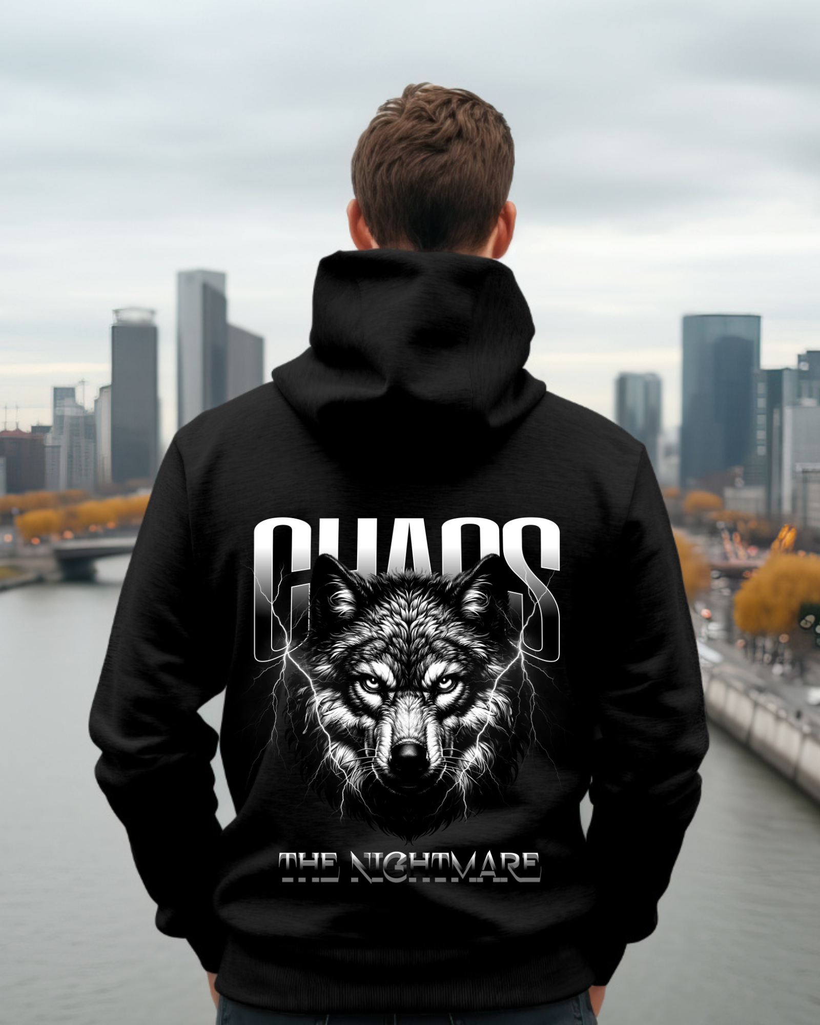 Oversized Premium Predator - Hoodie ( Black )