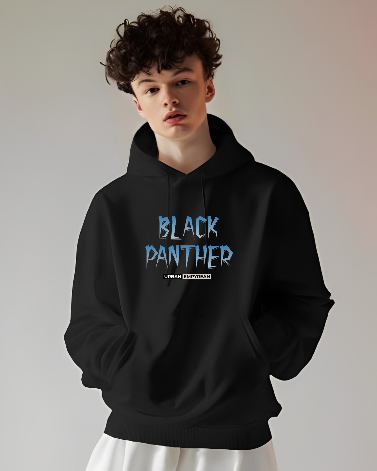 Slim Fit Black Panther - Hoodie ( Black )