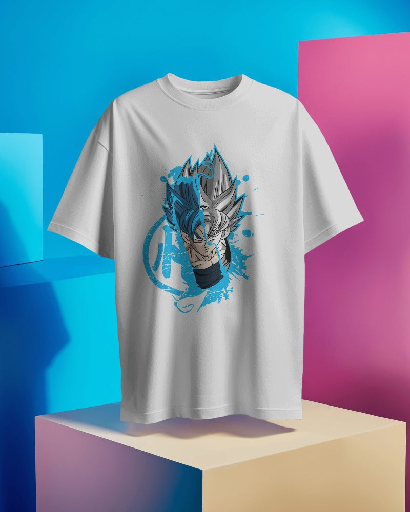 Mens Oversized Premium Goku Design T-Shirt