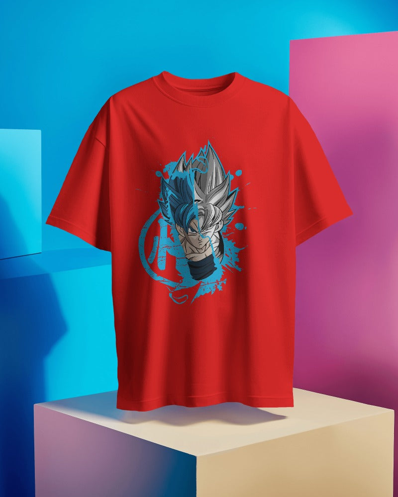 Mens Oversized Premium Goku Design T-Shirt