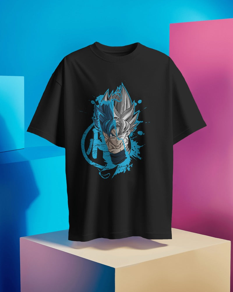 Mens Oversized Premium Goku Design T-Shirt